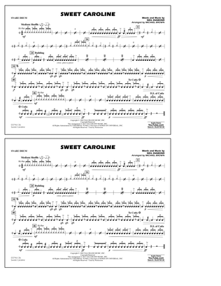 Book cover for Sweet Caroline - Snare Drum