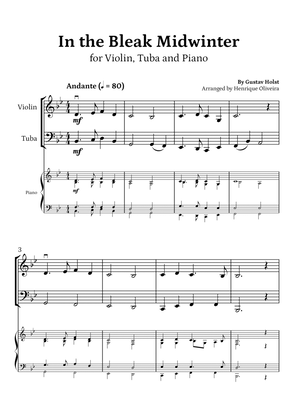 Book cover for In the Bleak Midwinter (Violin, Tuba and Piano) - Beginner Level