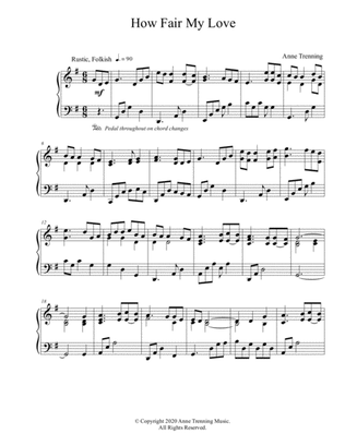 Book cover for How Fair My Love (sheet music for piano)