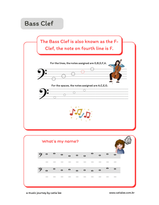 Book cover for Music Theory for Kids - Bass clef