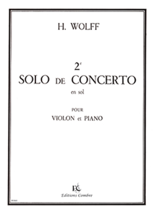 Book cover for Solo de concerto No. 2 en Sol