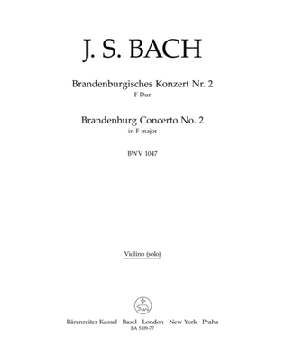 Brandenburg Concerto, No. 2, No. 2 F major, BWV 1047