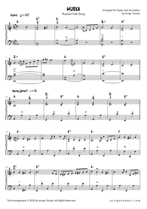Murka (Russian Folk Song) - Arranged for Gypsy Jazz Accordion