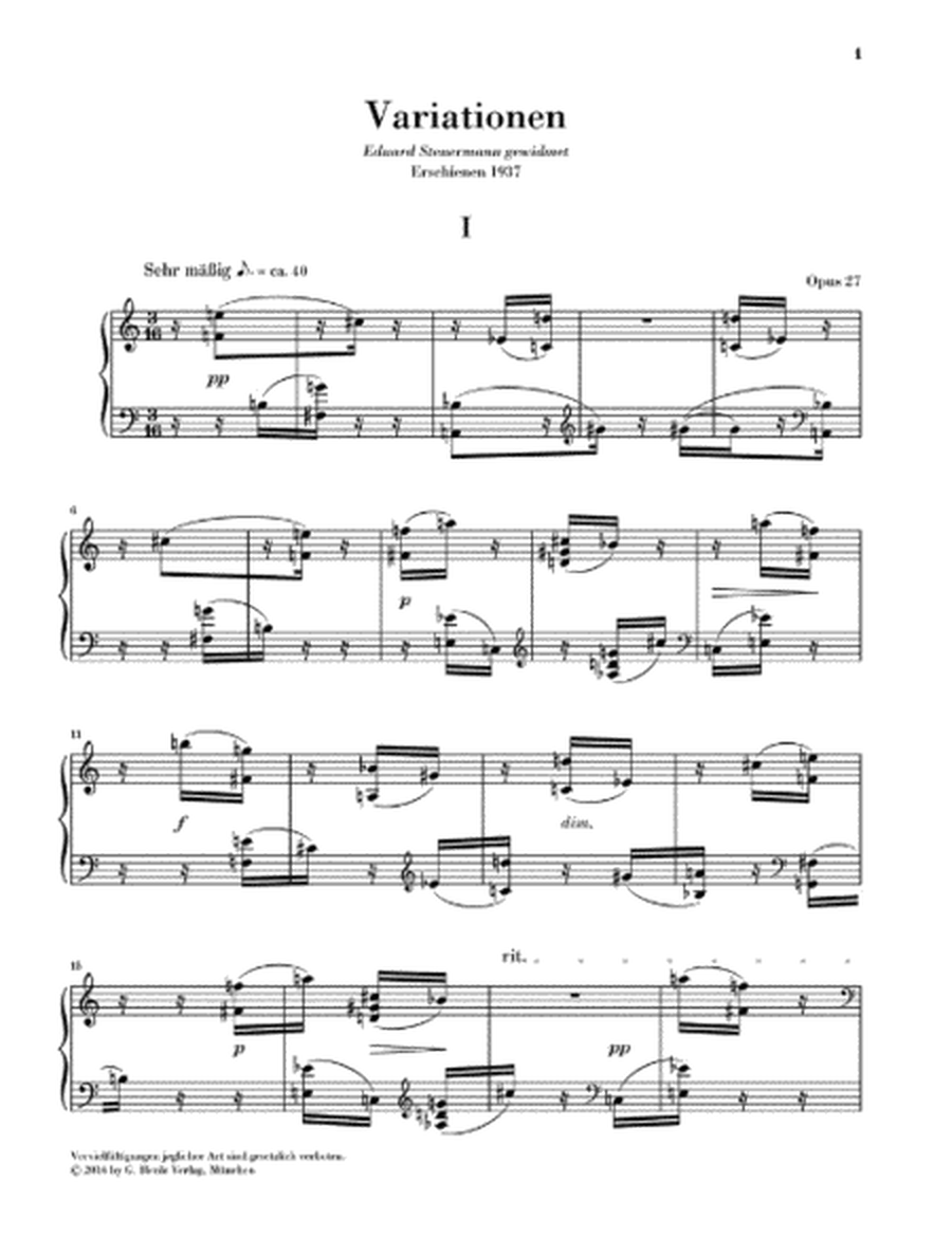 Variations Op. 27