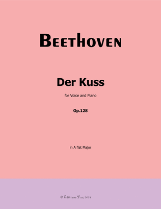 Book cover for Der Kuss, by Beethoven, in A flat Major