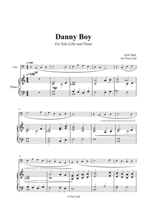 Book cover for Danny Boy for Solo Cello and Piano