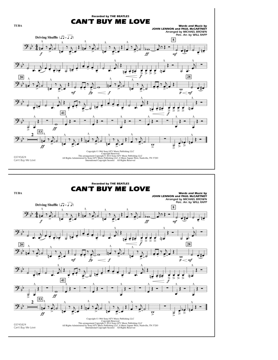 Can't Buy Me Love - Tuba