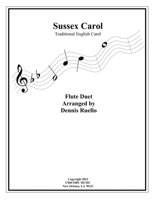 Book cover for Sussex Carol - Duet for Flute