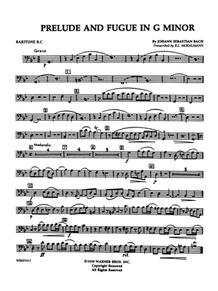 Book cover for Prelude and Fugue in G Minor: Baritone B.C.