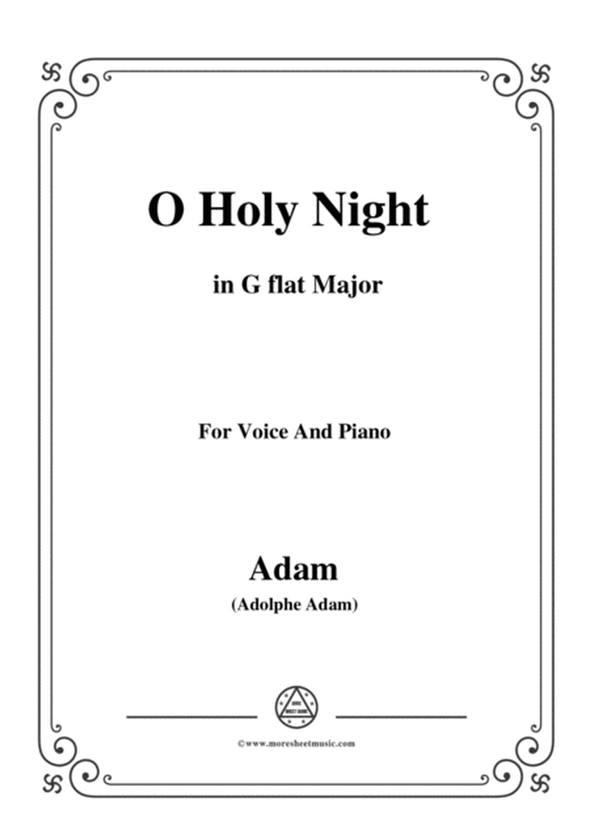 Adam-O Holy night cantique de noel in G flat Major, for Voice and Piano image number null