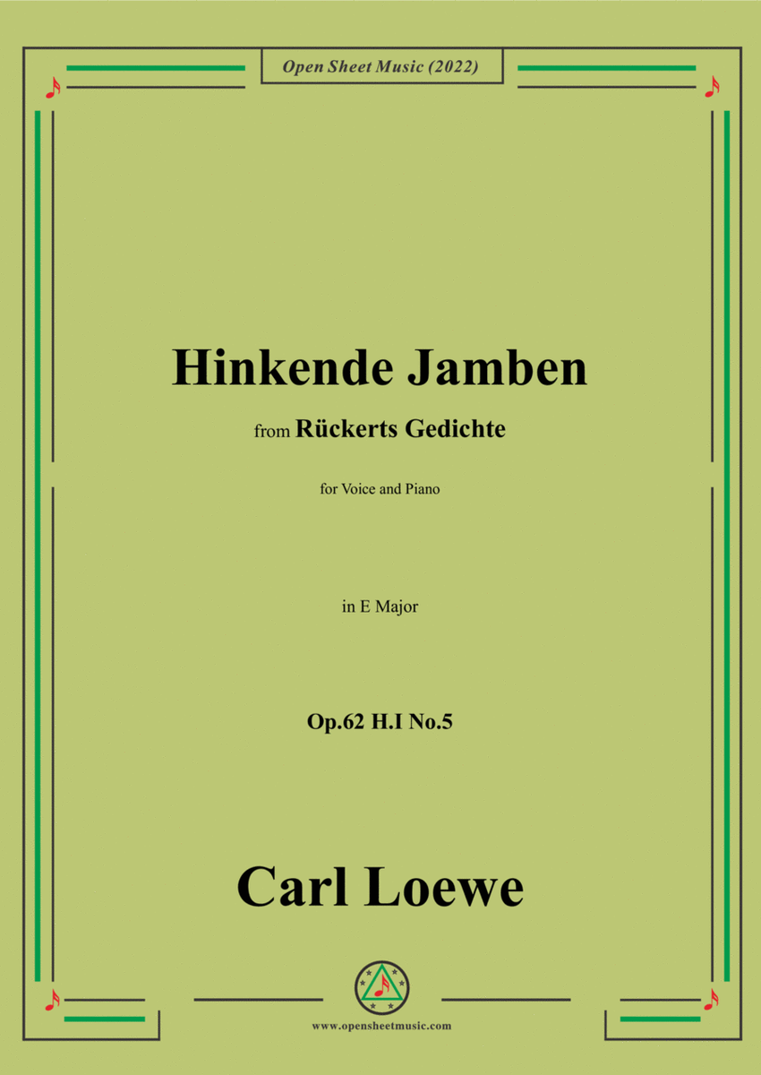Loewe-Hinkende Jamben,in E Major,Op.62 H.I No.5