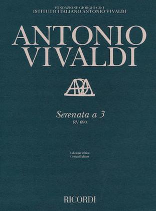 Book cover for Serenata a 3, RV 690