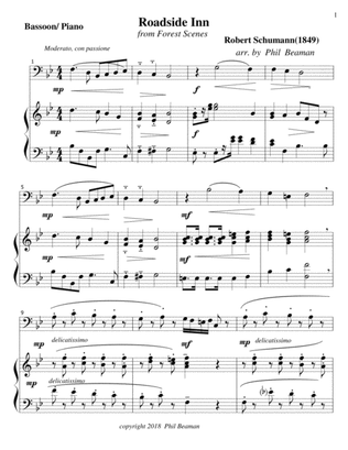 Book cover for Roadside Inn - Schumann- Bassoon-Piano