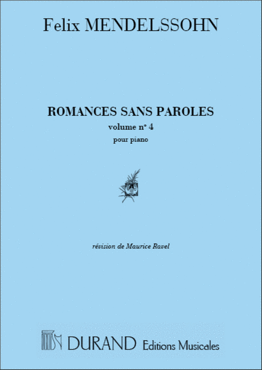 Romances Sans Paroles V4 Piano (29 A 38)