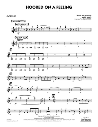Book cover for Hooked On A Feeling (arr. Rick Stitzel) - Alto Sax 1