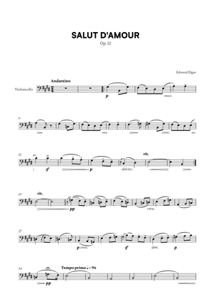 Book cover for Edward Elgar - Salut d'Amour (for Cello Solo)