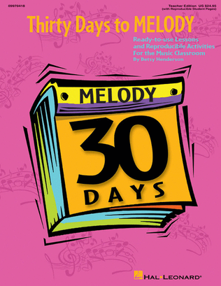 Book cover for Thirty Days to Melody