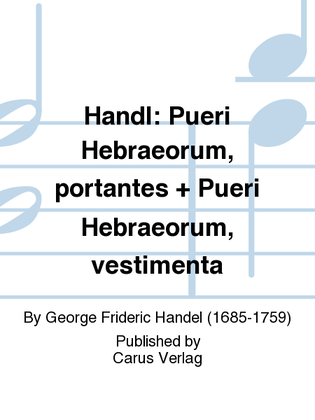 Book cover for Handl: Pueri Hebraeorum, portantes + Pueri Hebraeorum, vestimenta