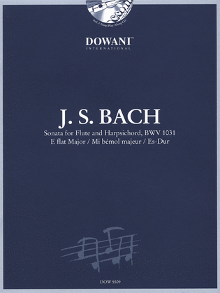 Book cover for Sonata for Flute and Harpsichord in E-Flat Major, BWV 1031