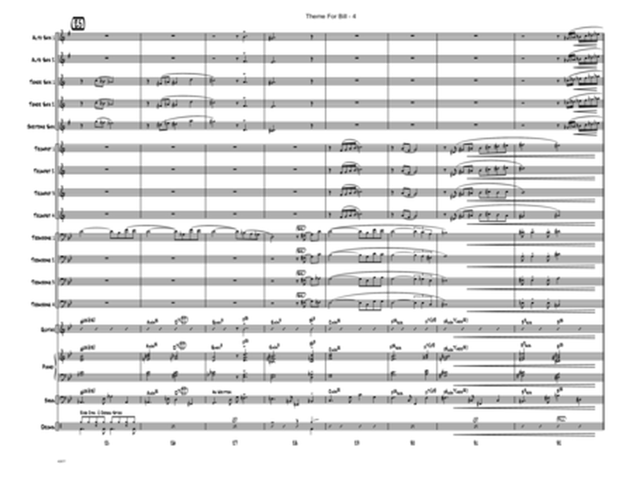 Theme For Bill - Full Score