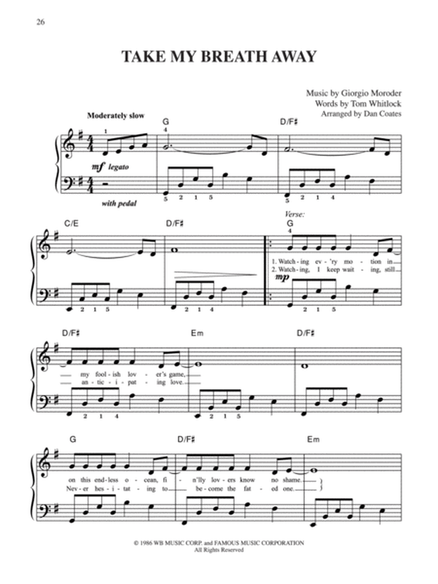 10 for 10 Sheet Music Ballads