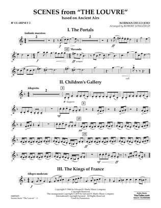 Book cover for Scenes from the Louvre (arr. Robert Longfield) - Bb Clarinet 2