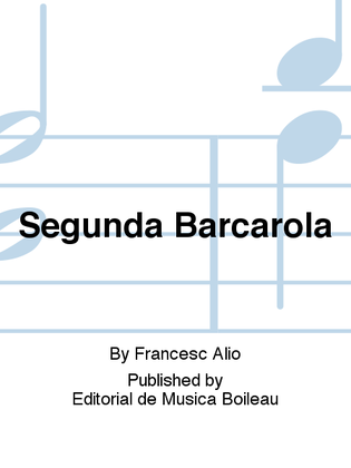 Book cover for Segunda Barcarola