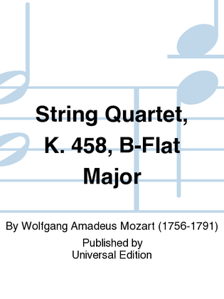 Book cover for String Quartet, K. 458, Bfl Ma
