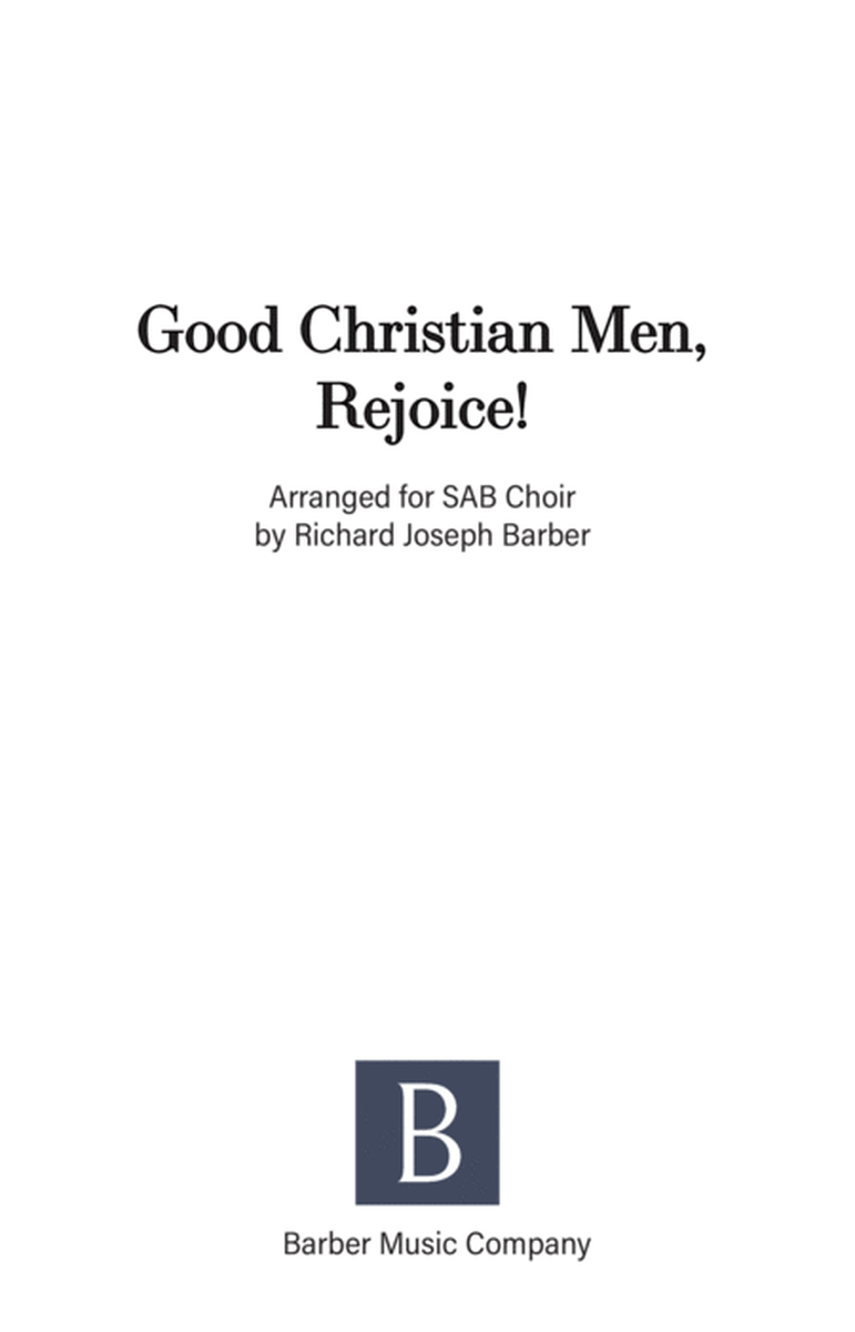 Good Christian Men, Rejoice image number null