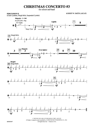 Book cover for Christmas Concerto #3 (for Soloist and Band): 2nd Percussion