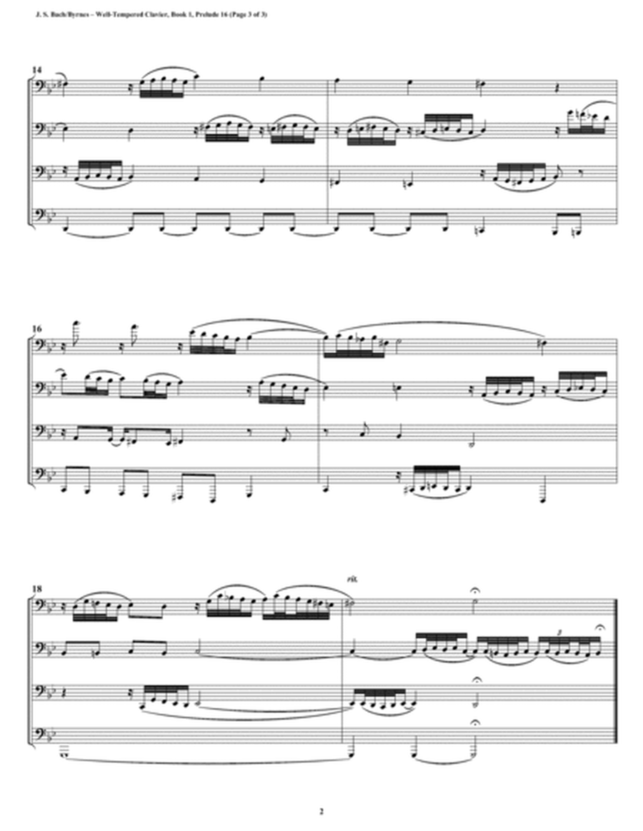 Prelude 16 from Well-Tempered Clavier, Book 1 (Euphonium-Tuba Quartet) image number null