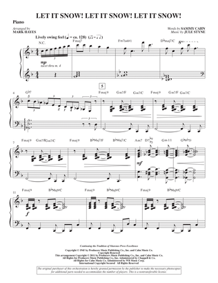 Book cover for Let It Snow! Let It Snow! Let It Snow! (arr. Mark Hayes) - Piano