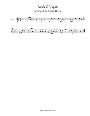 Book cover for Rock Of Ages (Easy key of C) - Oboe
