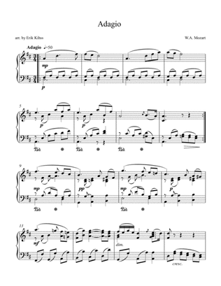 Book cover for Mozart Adagio - Intermediate Piano