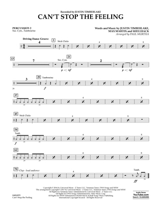 Can't Stop the Feeling - Percussion 2