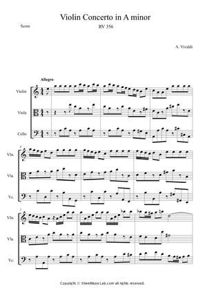 Book cover for Violin Concerto in A minor RV 356