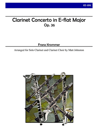 Book cover for Clarinet Concerto in E-flat Major, Op. 36 for Clarinet Choir