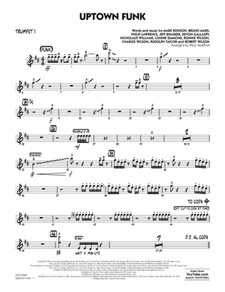 Book cover for Uptown Funk (feat. Bruno Mars) (arr. Paul Murtha) - Trumpet 1