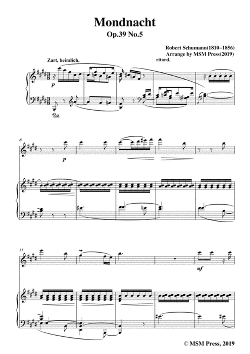 Schumann-Mondnacht,for Flute and Piano image number null