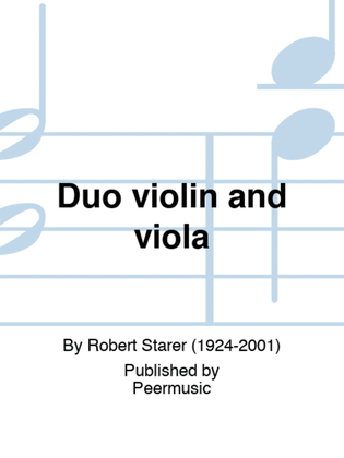 Book cover for Duo violin and viola