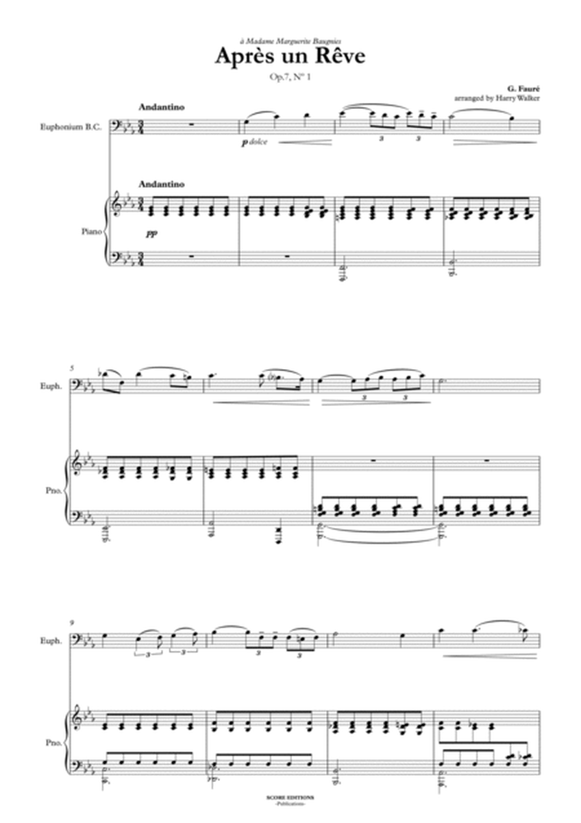 Après un rêve (Fauré) for Euphonium B.C. and Piano image number null