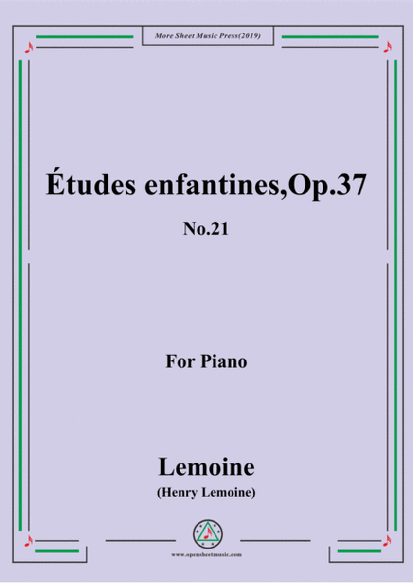 Lemoine-Études enfantines(Etudes) ,Op.37, No.21 image number null