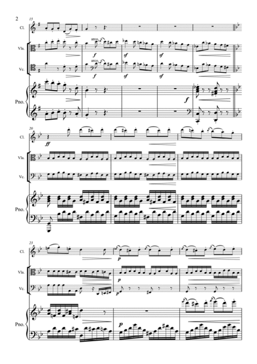 Beethoven - Rondo Op.49 - Clarinet Viola Cello Piano, Piano Quartet