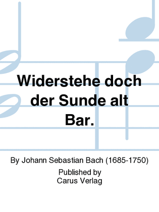 Book cover for Stand firm against the lure of sinning (Widerstehe doch der Sunde)