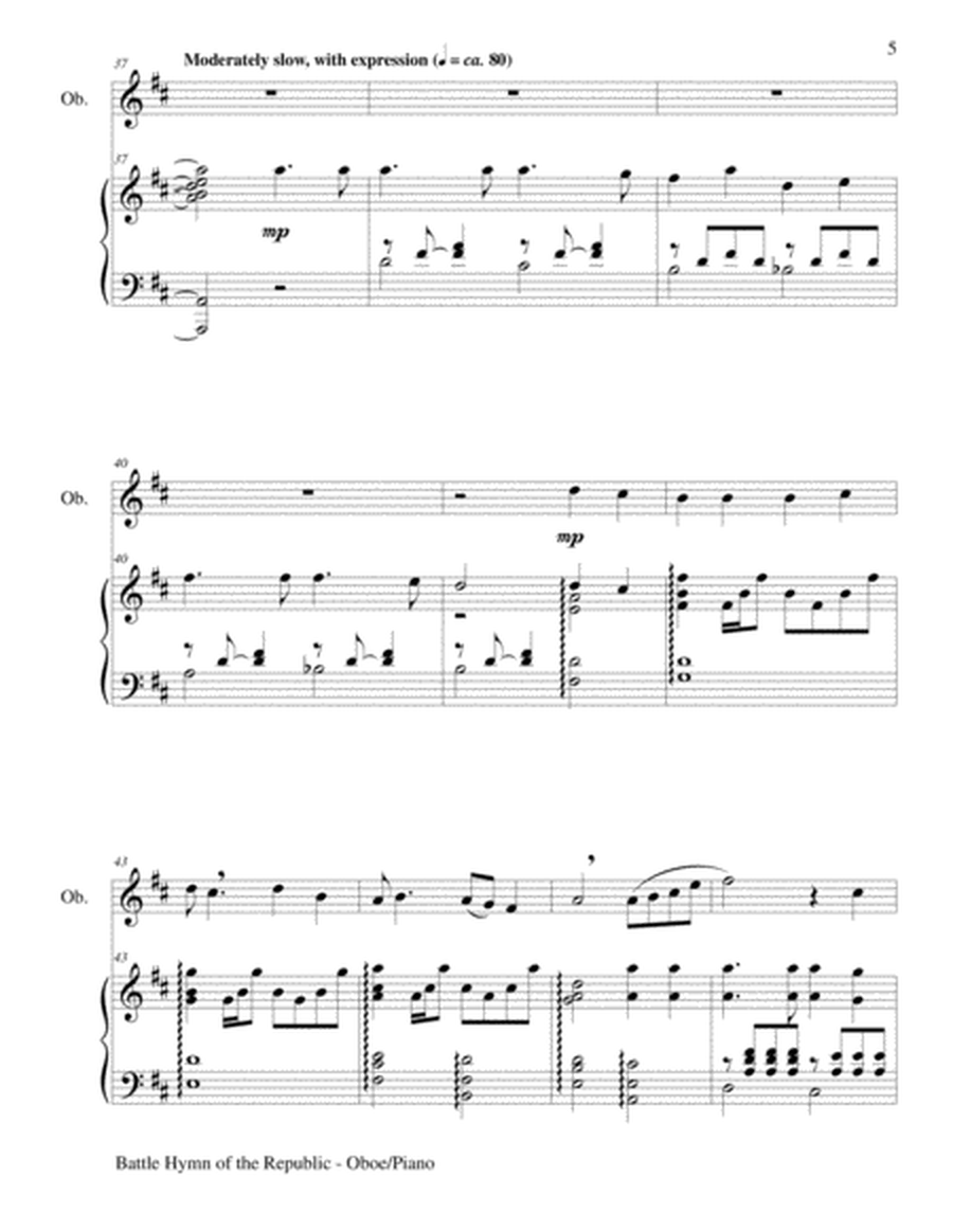 BATTLE HYMN OF THE REPUBLIC (Duet – Oboe and Piano/Score and Parts) image number null