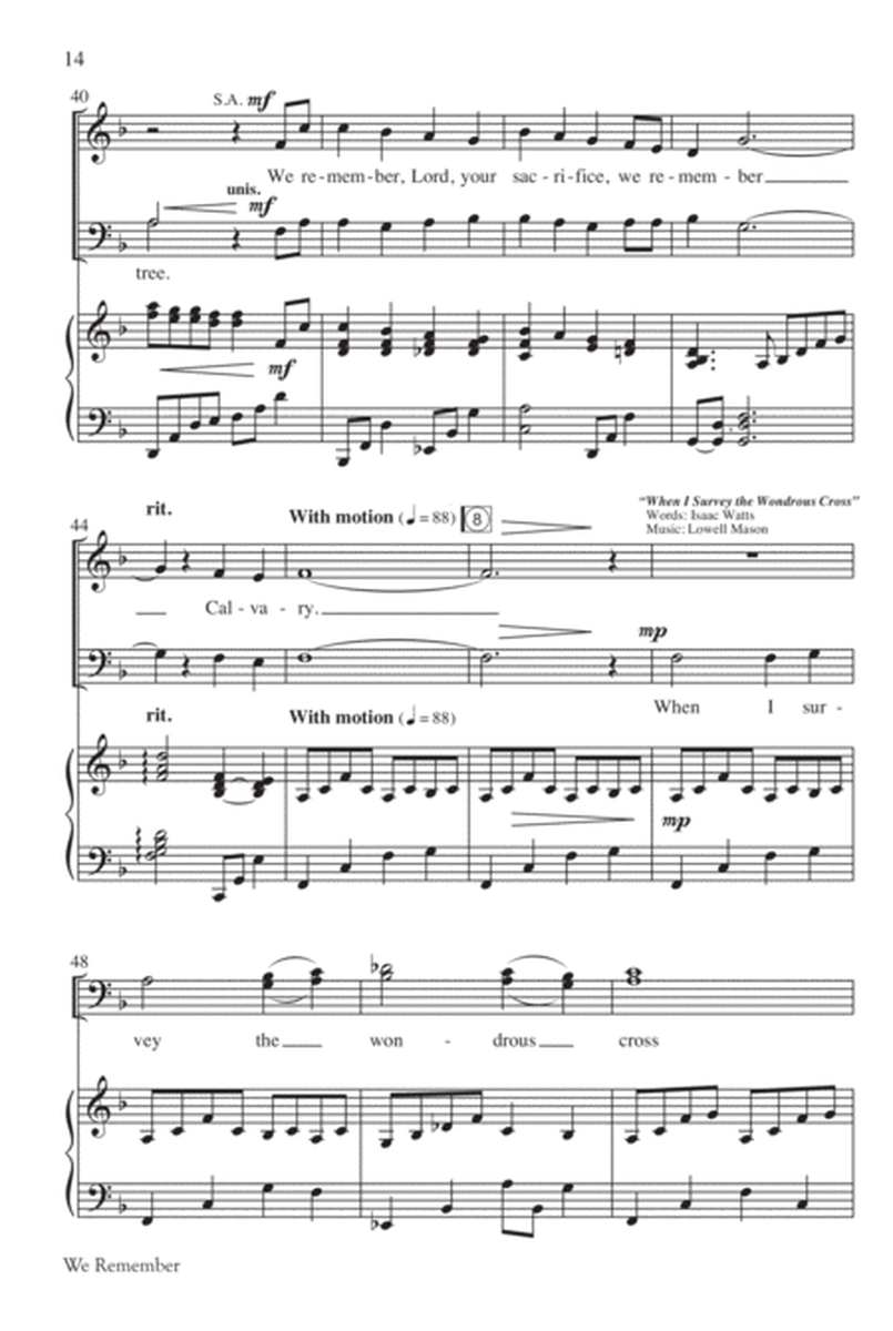 We Remember Calvary (SATB) image number null