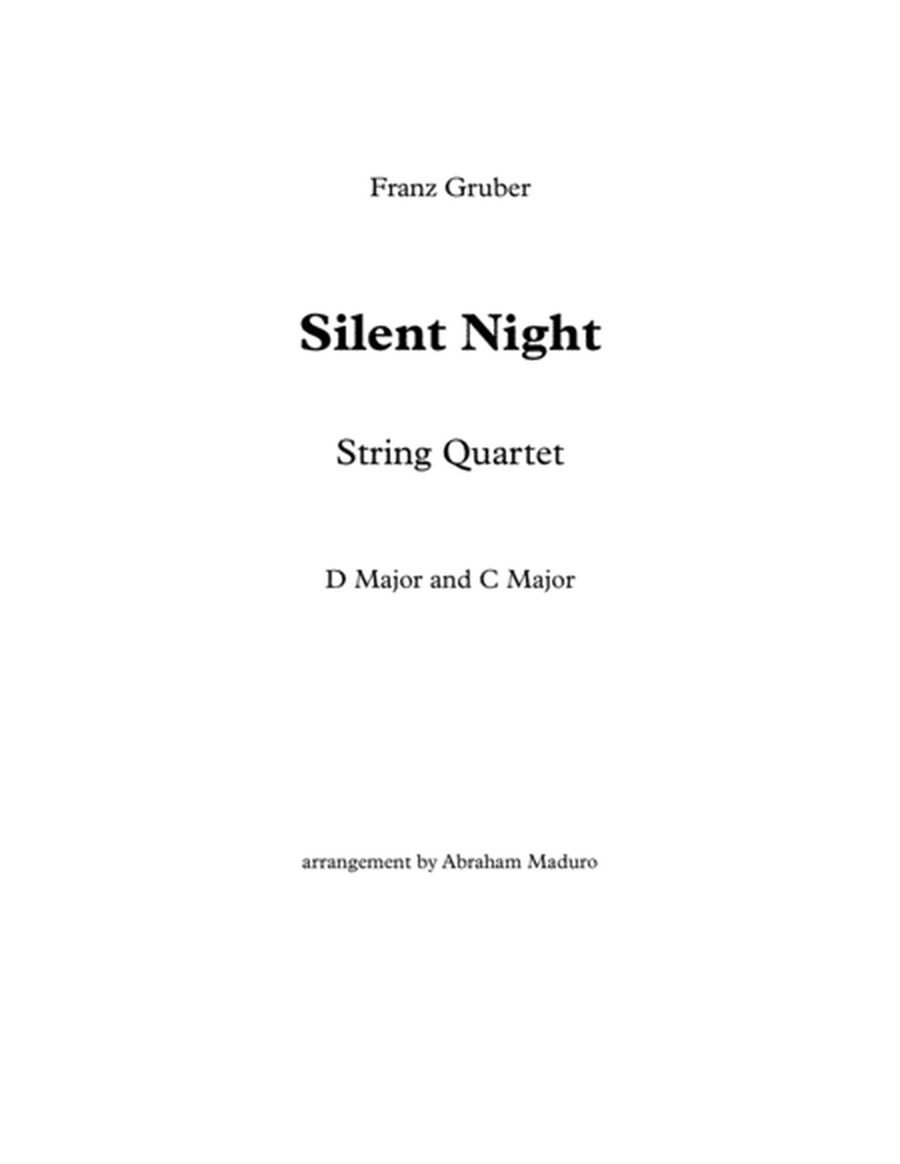 Silent Night String Quartet Two Tonalities Included image number null