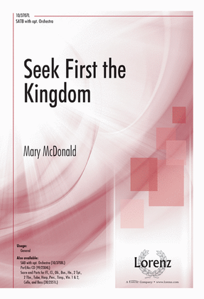 Book cover for Seek First the Kingdom