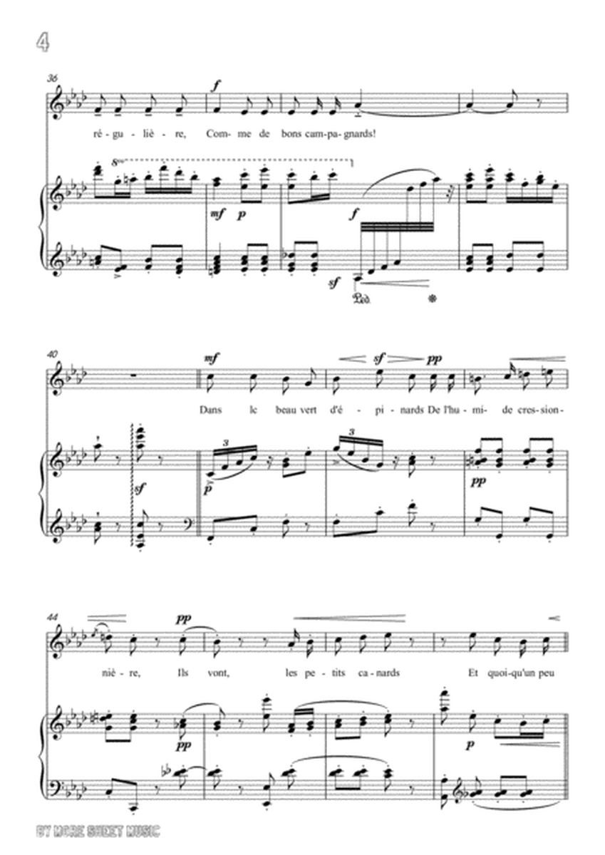 Chabrier-Villanelle des petits canards in A flat Major,for voice and piano image number null