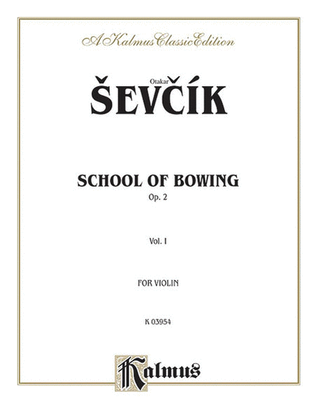 Book cover for School of Bowing, Op. 2, Volume 1